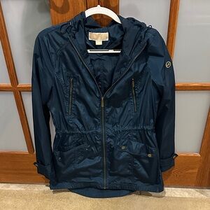 Michael Kors Navy/Teal Blue Utility Jacket
